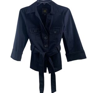 ORB Navy Khaki Blazer with Waist Wrap Size S